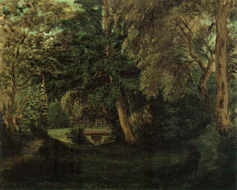 Eugene Delacroix George Sand-s Garden at Nohant Sweden oil painting art